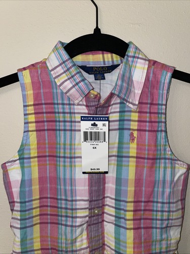 $49.99 Polo Ralph Lauren girls 6x New With Tags Button Up Dress With Collar - Picture 6 of 8