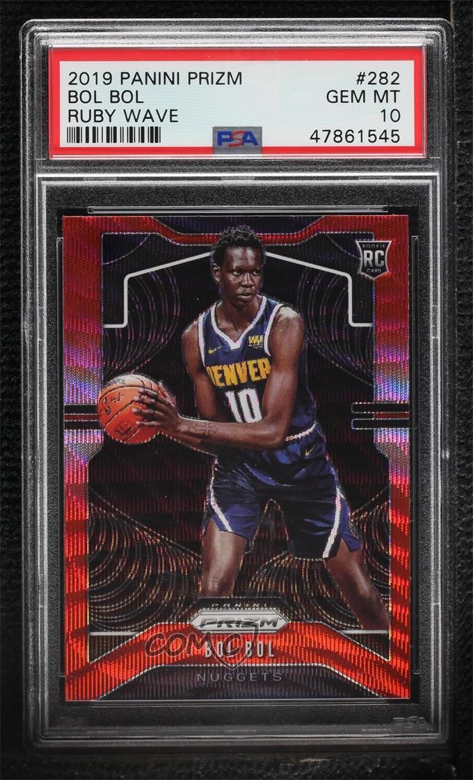 2019-20 Panini Prizm Ruby Wave Bol Bol #282 PSA 10 GEM MT Rookie RC