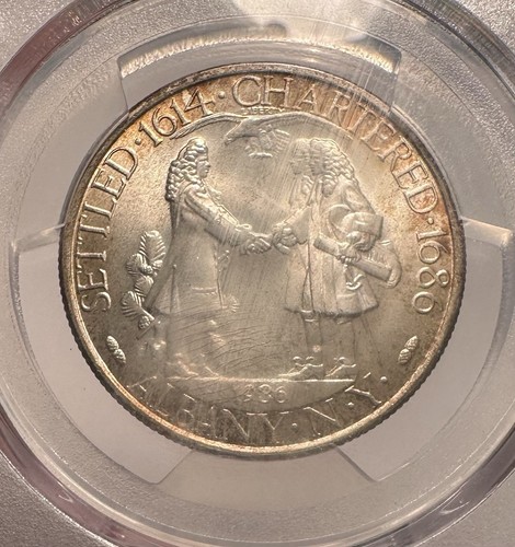 1936 50c PCGS MS 66 CAC Albany Commemorative Half Dollar - Picture 3 of 4