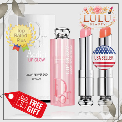 Dior Addict LIP REVIVER DUO GLOW Coral Pink Gloss Balm 001 & 004, SEALED   