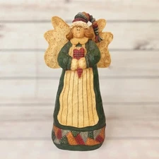 Country Heart Style Angel Patchwork Wings Christmas Figurine Holiday Decor