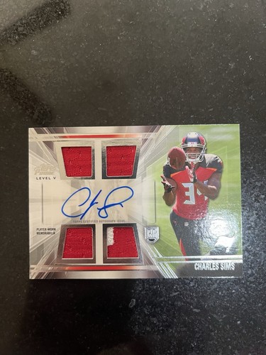 2014 Topps Prime - Level 5 Autographed Relic Charles Sims #PV-CS (AU, MEM, RC) - Picture 1 of 2