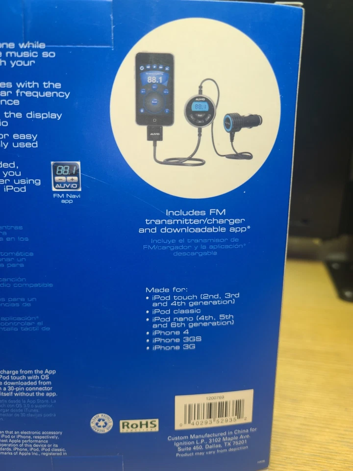 CARGADOR TRANSMISOR AUVIO FM PARA IDPOD o iPhone ENVÍO RÁPIDO Foto 4 de 4