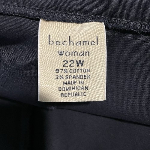 Bechamel Chino Pants Womens Size 24W Black Flat Front Career Short Length NWT1 - Picture 5 of 7