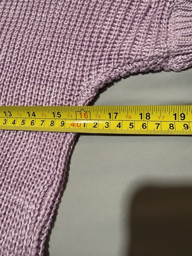 Batwing Sleeve Pocket Patched Knit Top Purple Size Small - Picture 8 of 8