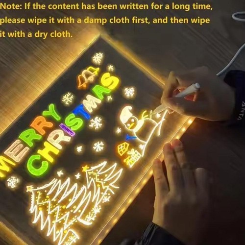 LED Note Board Acrylic Light Up Writing Board for Home ,Led Drawing Board L - Picture 8 of 15