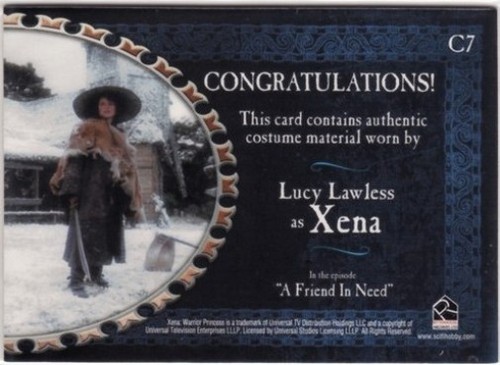 XENA : Dangerous Liaisons Costume Card C7 XENA - Picture 2 of 2