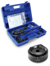 Hydraulic Knockout Punch Electrical Conduit Hole Cutter Set KO Tool Kit 1/2 to 2