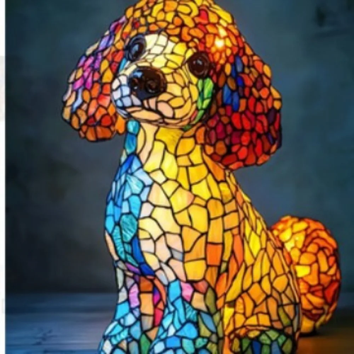 Glowing Pet Decor Lamp | USB Rainbow Dog & Cat Figurine | Night Light Gift for K - Picture 13 of 34