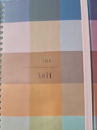 Fringe 3 Three Subject Notebook NEW 9"×7"×.75" Plaid Rose Mauve ' Take Note ' - Picture 2 of 9