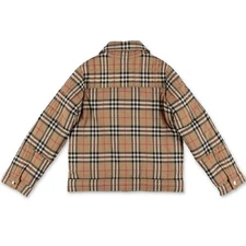 Burberry Boys Archive Beige Check Nylon Quilted Jacket - Image 2 of 2