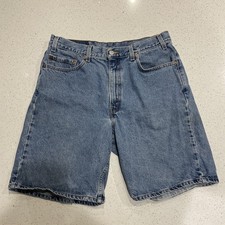 Vintage Levi s 550 Denim Shorts Mens Size 36 Relaxed Fit Actual 34 Waist 10-01