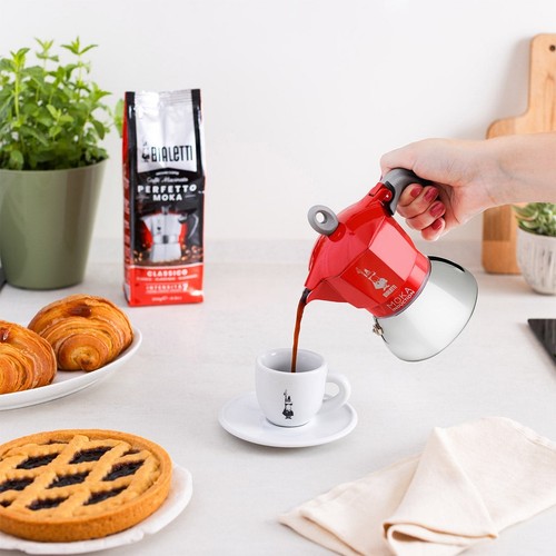 Bialetti Moka Premium Quality Anche Per Induzione 4 Tazze Caffettiera - Rossa - Foto 4 di 8
