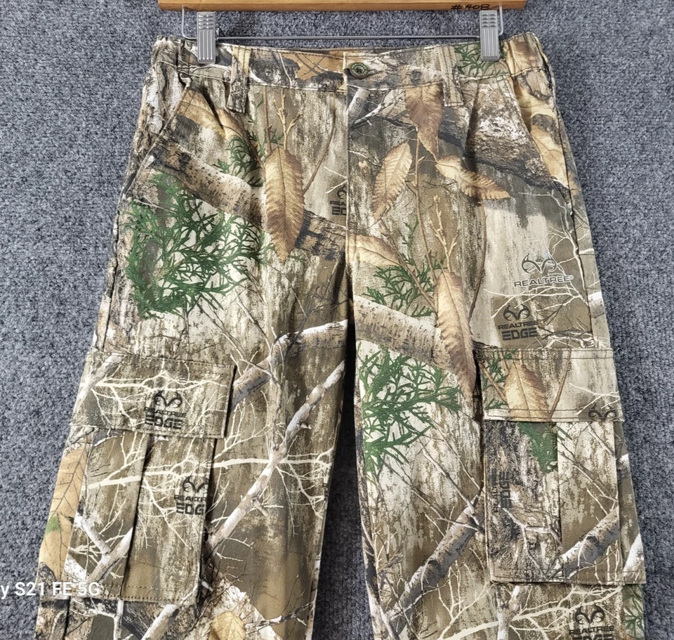 Realtree Cargo Hunting Pants Youth XL/14-16 29X29 Realtree Edge Camo Stretch Wai - Image 2 of 4