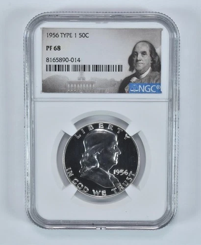 1956 Franklin Half Dollar Type 1 PF68 NGC Special Label *5918