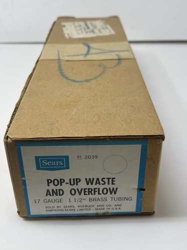 De colección Sears Baño Bañera Grifo Residuos y Tubería de Desbordamiento # 257.20391 Nuevo de Lote Antiguo - Imagen 1 de 8