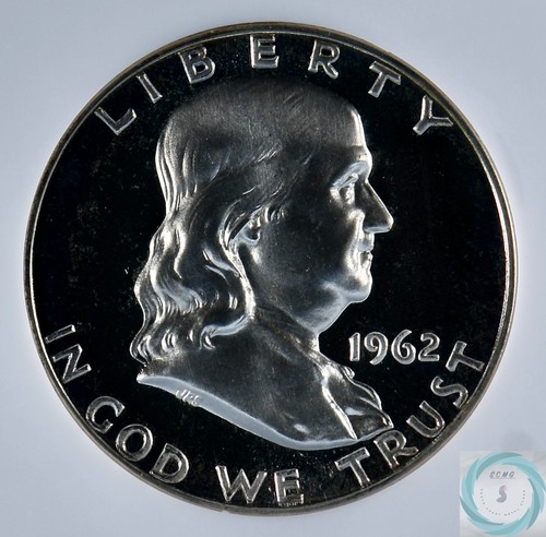 1962 Franklin Half Dollar NGC PF 67 CAMEO w/CAC - Classic Cameo in Old Fatty! - Picture 5 of 12