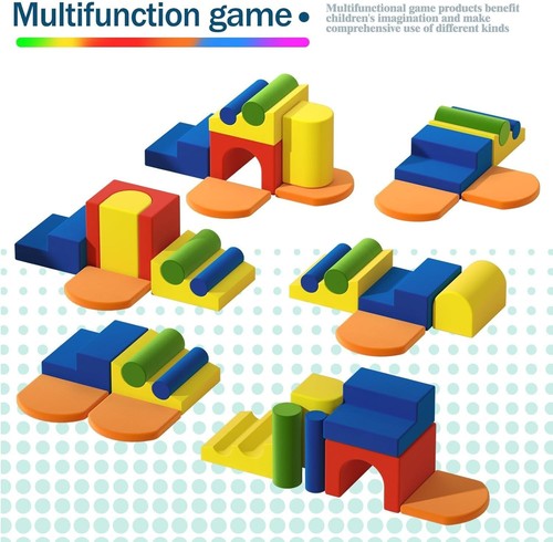 Toddler Climbing Toys Indoor, 8-Piece Colourful Foam Climbing Blocks for Toll... - Picture 5 of 7