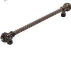 Swarovski Crystal Carpe Diem Hardware 12" Center Pull Handle Fleur De Lys +Extra