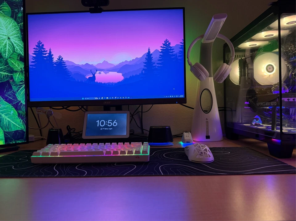 Premium White RGB Mechanical Keyboard+BT Mouse+BT Headphones Bundle - Image 2 of 4