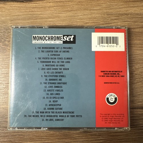 MONOCHROME SET - Tomorrow Will Be Too Long: The Best Of Monochrome Set Cd - Foto 2 di 4