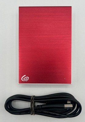 Seagate Backup Plus 5TB USB 3.0 External Hard Drive (SRD0VN3) - RED - Used