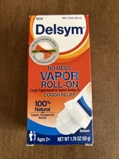 Delsym No Mess Vapor Roll-On Cough Suppressant & Topical Exp 09/25 Free Ship
