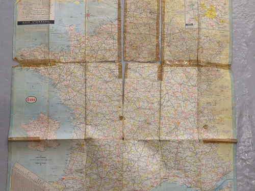 Vintage ESSO Standard France Road Map Petrol Oil 1958 - Picture 9 of 22