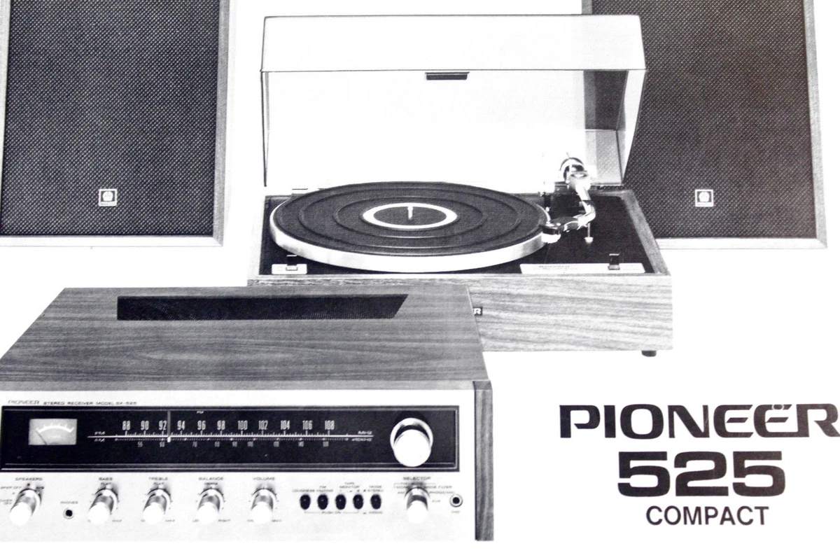 Originale Werbung / Datenblatt: Receiver PIONEER 525 COMPACT von 1972