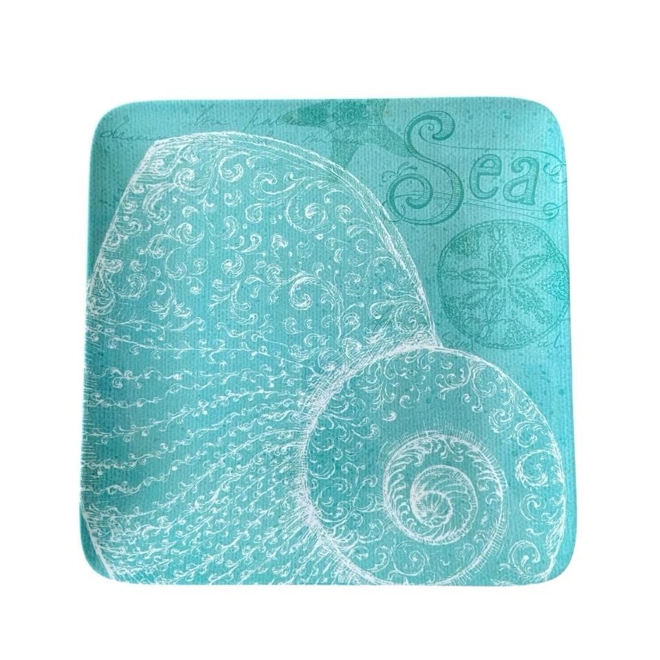 Plato cuadrado de melamina certificado International Daphne Brissonnet Aqua Treasure Foto 2 de 4