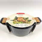 Florina Palato 9.5" Non-Stick Coating Induction Saucepan 24cm Black Glass Lid