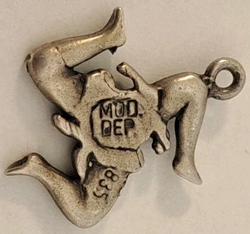 Trinacria de Sicily Silber 835 signiert Vintage Anhänger Schmuck Schutz Amulett - Bild 3 von 6