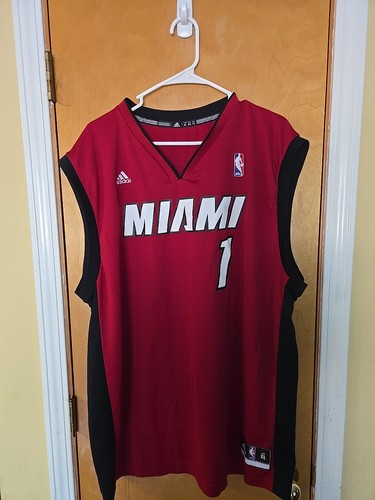 Adidas Chris Bosh Miami Heat Jersey Size XL NBA Basketball Red Authentic 2010 - Picture 3 of 8