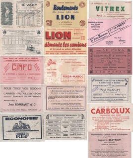 Lot 17 buvards industrie énergie camions courroies Védy 1912