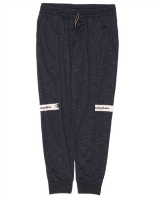 Champion Mens Graphic Tracksuit Trousers Joggers Large  Navy Blue Polyester CN18
