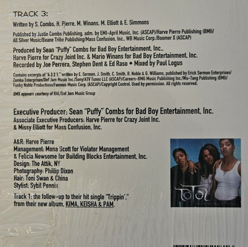 Total - Sitting Home - 1999 - Vinyl - 12" Record - Bad Boy Records - Imagen 6 de 8