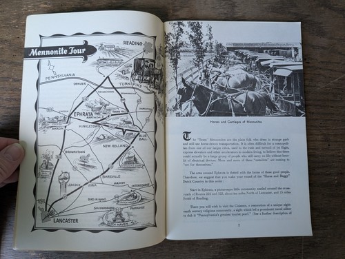 VTG Amish Dutch Tourist Guide 1965 Incl 9 Maps by Kernan Kaufman Pennsylvania PA - Picture 5 of 5