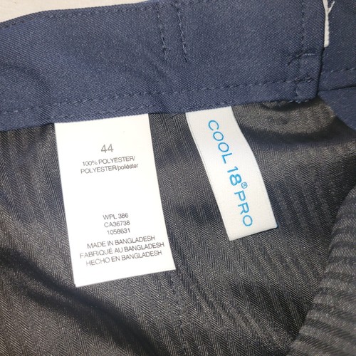 Haggar Pantaloncini Uomo Grandi e Alti Navy 44W Cool 18 Pro Vestibilità Classica Vita Espandibile - Foto 9 di 10