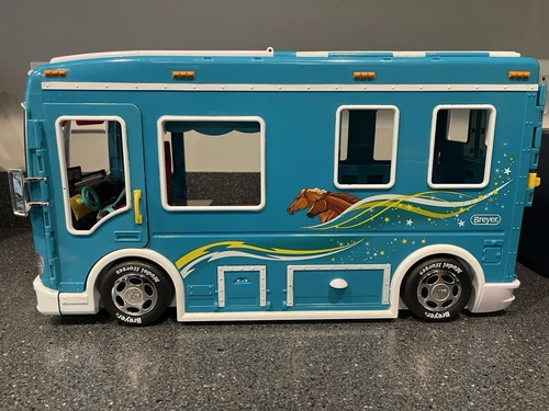 Breyer Horses Trailer Cruiser RV Van Motorhome Toy 2008 Blue Vehicle Camping