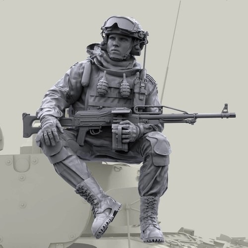 1/35 Modern Russian Machine Gunner Resin Model Unassembled and Unpainted Kit - Picture 11 of 20