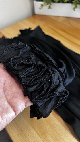 Soft Surroundings Women’s Button Up Shirt Ruffles Black Steampunk Witchy Sz L - Picture 7 of 17