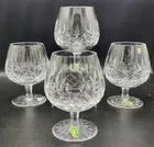 Vtg Waterford Crystal Araglin Brandy Glass Orig. Sticker 5.25"H Set Of 4
