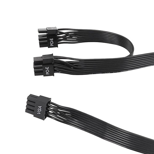 Alimentation VGA 8 broches mâle vers double PCIe 8 (6+2) mâle PCIE GPU-St8134 - Photo 3/6