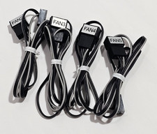 Lot of 4 3-Pin Fan Extension Cables, Labeled
