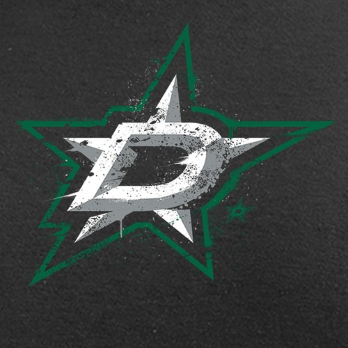 Herren T-Shirt schwarz Dallas Stars Splatter Logo Langarm - Bild 3 von 5