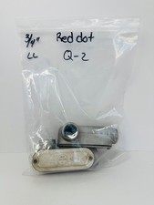 RED DOT CONDUIT BODY Fitting 3/4” LL-STYLE Threaded w/ Cover Pack of 2