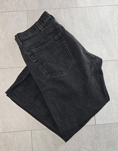 Vintage Levis 501 Jeans Herren 38x24 Schwarz Straight Button Fly Made in Egypt 90s - Bild 2 von 11