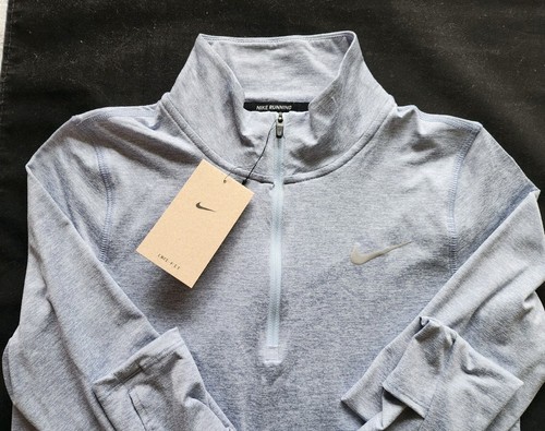 NIKE WOMEN'S DRI-FIT ELEMENT HALF ZIP RUNNING TOP SHIRT ARMORY BLUE #CU3220-NWT - Picture 2 of 6
