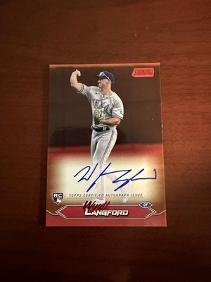 2024 Topps Stadium Club Red Autograph Wyatt Langford Rookie Auto #'d/50