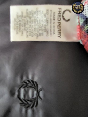 Fred Perry Harrington Black on Black Mesh lined Jacket , Large Mods Casuals - Picture 15 of 16